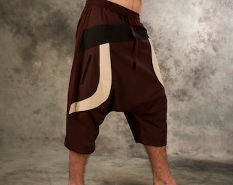 Goa trouser,3/4~Pocket~Hippie harem pants~Aladdin Pants~Boho pants~Capri Shorts~Psytrance~Alibaba Pants~Sport,Yoga pants~Tribal~Alternative