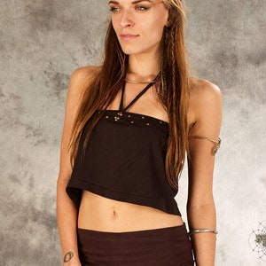 Tube short Top~Goa Top T-shirt~Earthy Alternative clothing~Goa Psy trance Wear Clothing~Goa Festival~Gypsy Hippie Tribal Clothing~YamunaArt