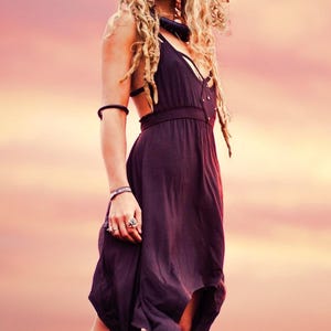 Short Summer Dress~BROWN~Boho Dress~Hippie Clothes~Earthy,Tribal Dress~Goa Dress~Bohemian Style~Alternative clothes~Psy Trance Festival Wear