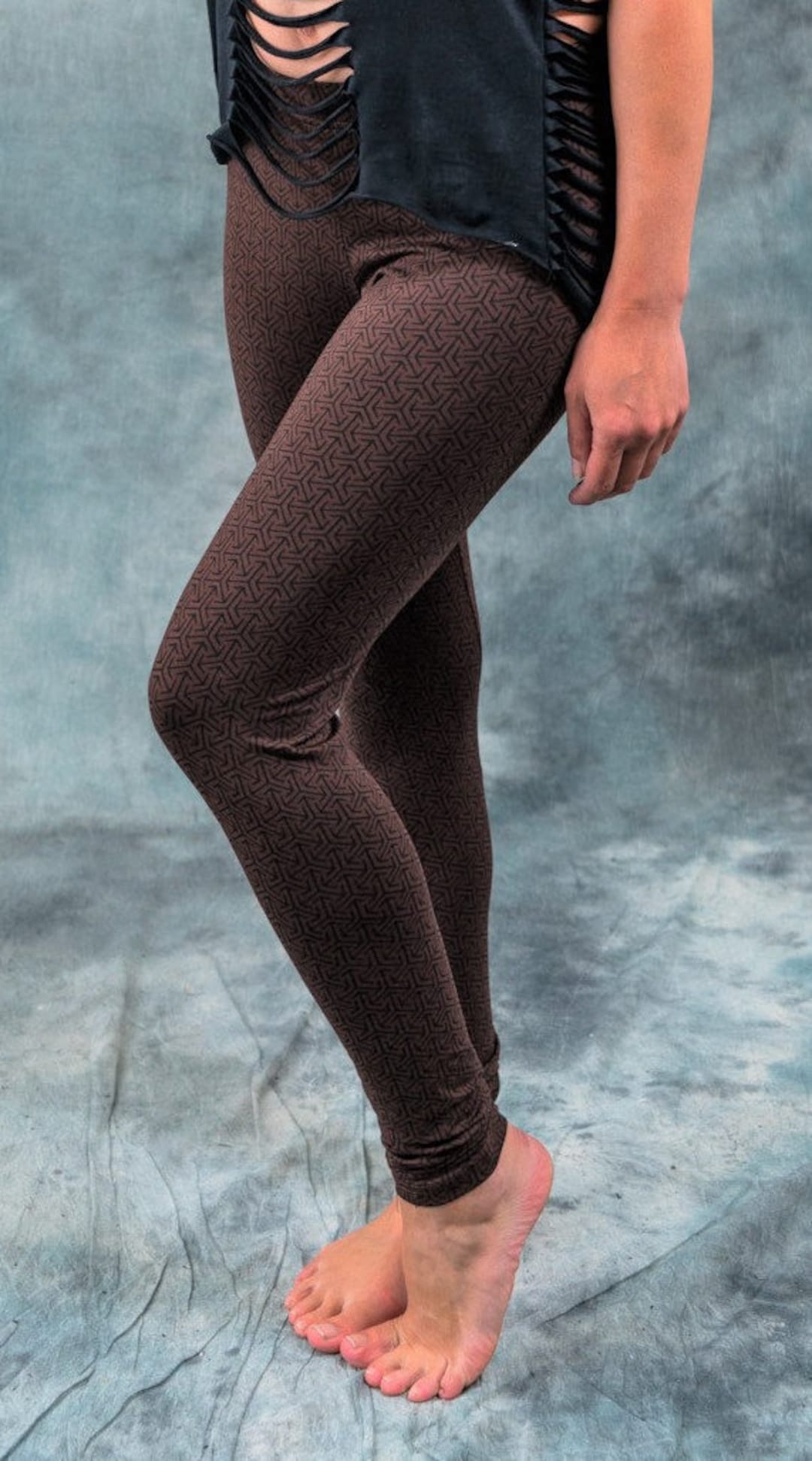 Abstract Geometric Grunge Men's Leggings
