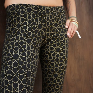 Leggings for Women~Geometric Print-Yoga~Mandala~Ethno~Festival clothes~Goa Psy Trance~Hippie,Alternative Pants~Gypsy,Tribal Wear~YamunaArt