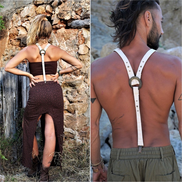 Suspender with rivets~Braces~Boho jewelry~Circus~Medieval~Alternative festival clothes~Gürteltasche~Tribal,Hippie Clothes~GOA CLOTHES~Unisex