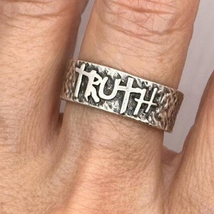 Women&#39;s Men&#39;s Unisex Truth Adjustable Gothic Punk Boho Rings Bohemian Hippie  Silver Jewelry