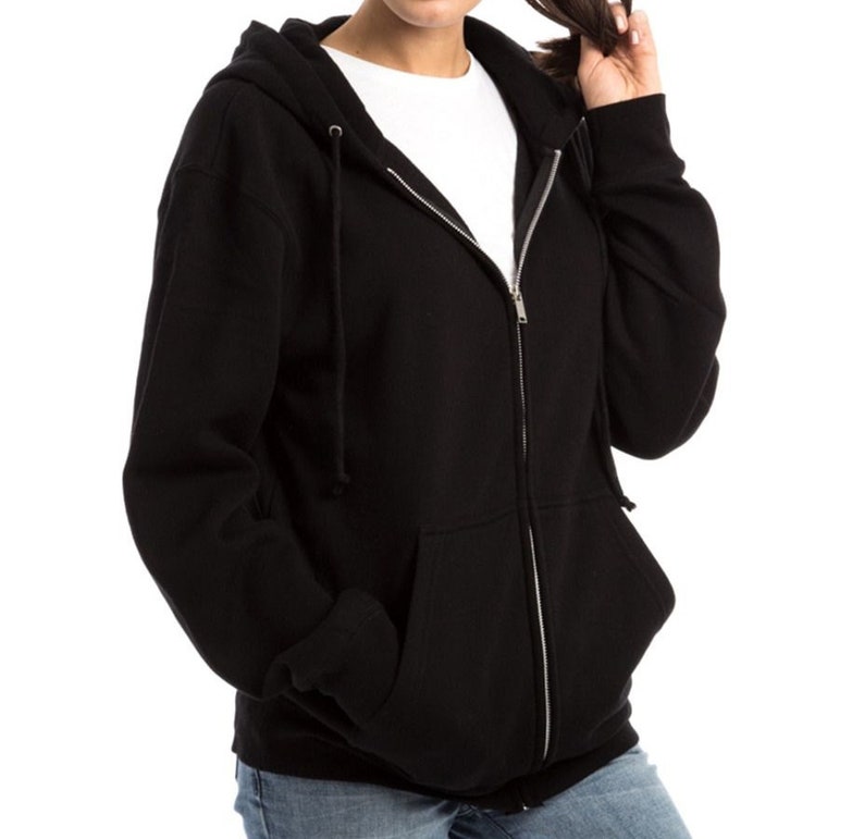 Women/'s The Madonna Our Lady Of Guadalupe Virgin Mary Black Zip Up Zipper Hoodie