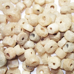 5 Ancient Neolithic Quartz Rock Crystal Beads up to 7000 Years Old Sub-Sahara Africa