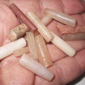 Two (2) Ancient Neolithic Quartz Labret Plugs up to 7000 Years Old Sub-Sahara Africa - Some Rock Crystal