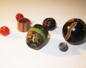 7 Mixed 19th C Venetian Glass Beads for the African Trade