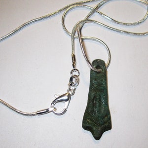 Finno Ugric Bronze Duck Foot with Sterling Silver Chain c. 600 AD