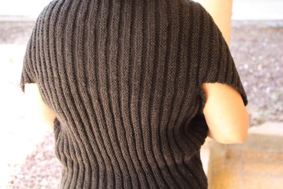 black knit vest womens