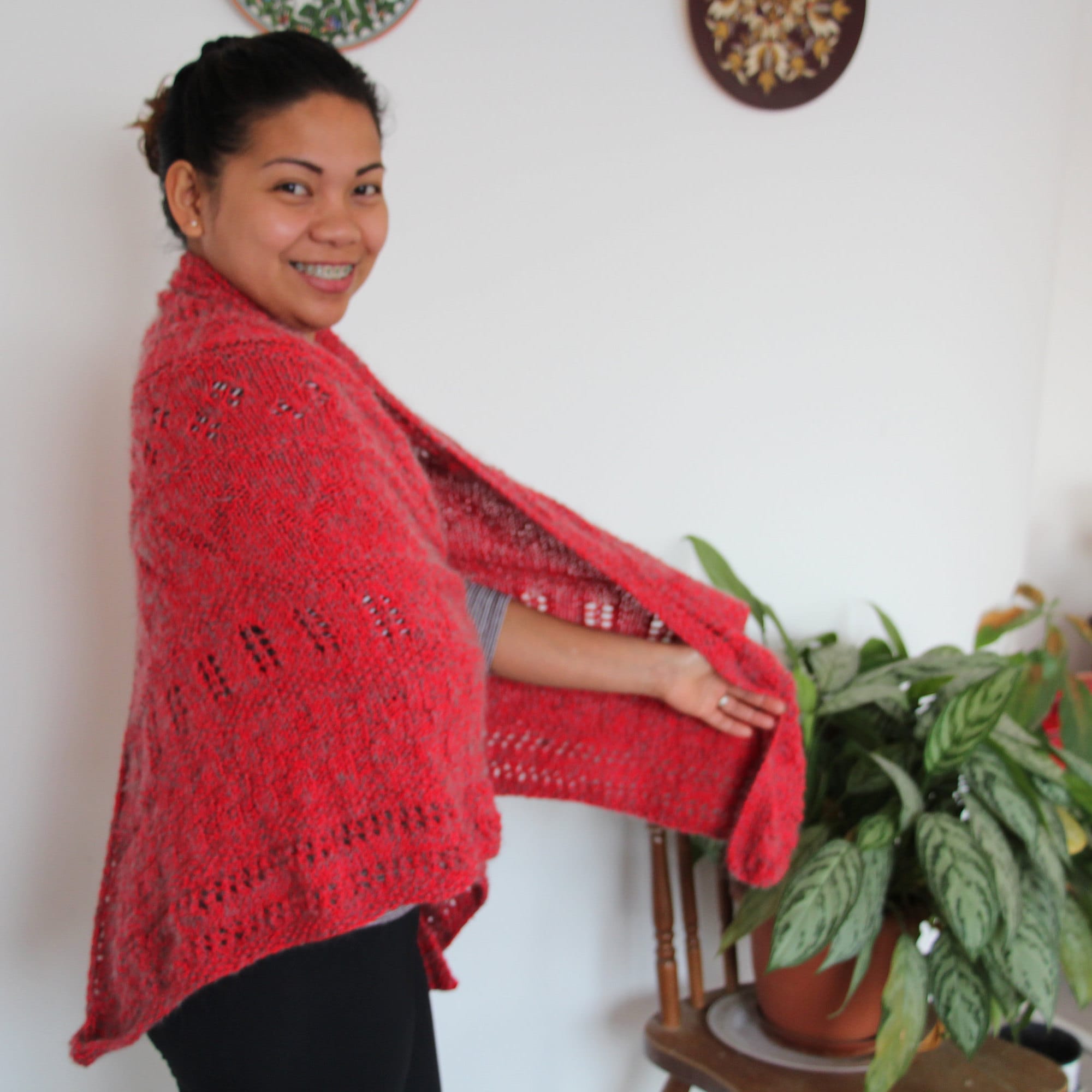 knitted shawl for ladies