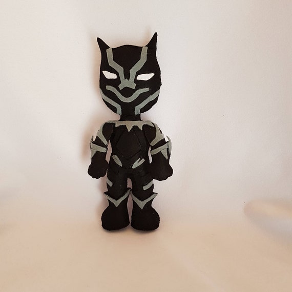 Black Panther Action Figure Plush Doll Stuffed Teddy Puppets Gift Superhero
