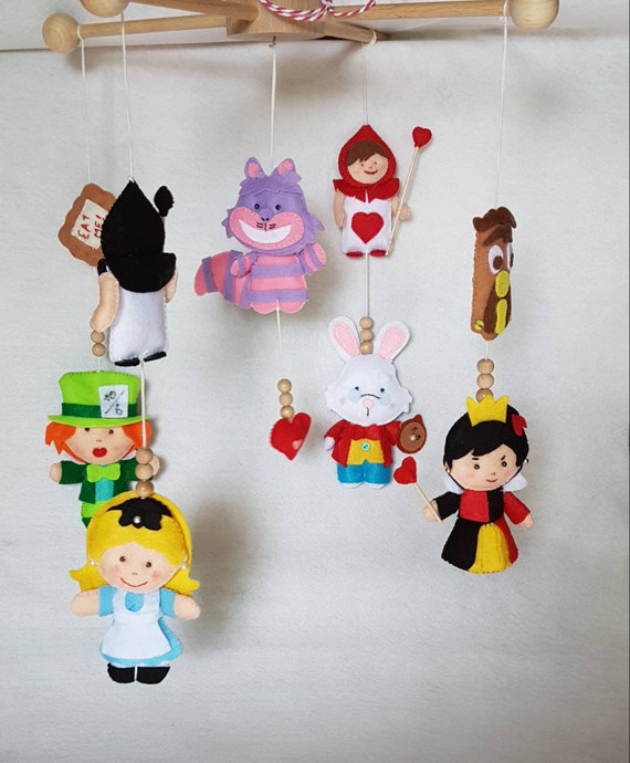 alice in wonderland crib mobile