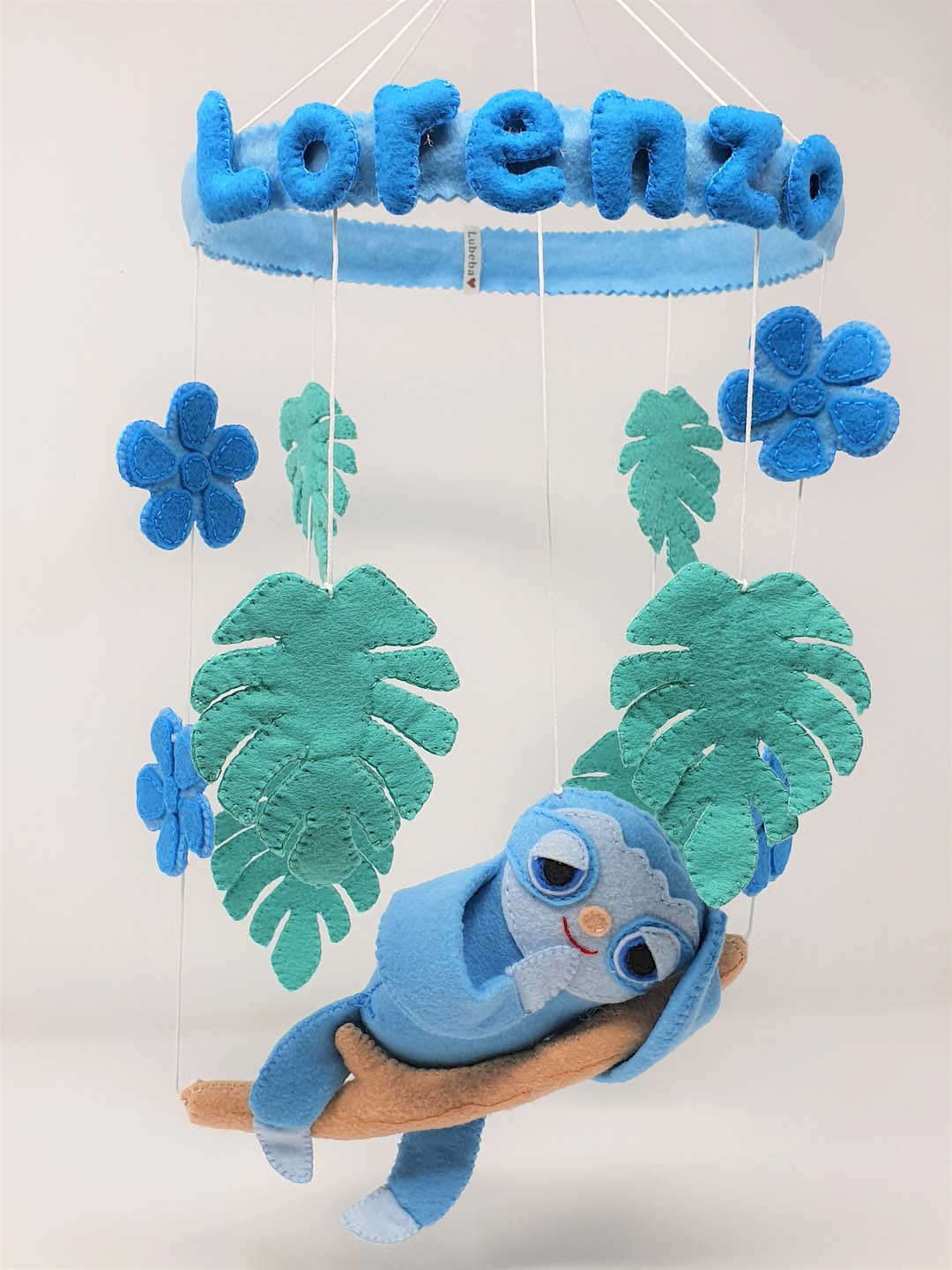 Giostrina Per Culla In Legno E Feltro - Con Api, Fiori E Campanelli, Decorazione Naturale Per Neonati - Foto 9