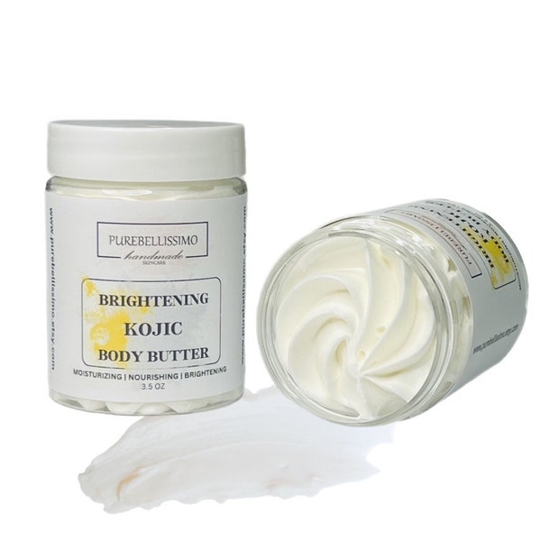 Skin Brightening Kojic Shea Body Butter |Dark Spot | Body Moisturizer | Whipped Shea Butter | Dark Elbows | Dark Inner Tights | Dark Knee |