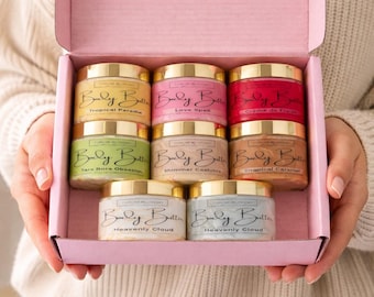 Whipped Shea Body Butter – Ultra Moisturizing Handmade Body Cream for Dry Skin | set of 8