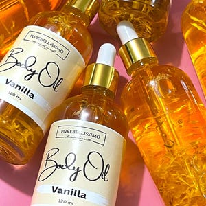 Vanilla Body Oil: Natural Rosehip Vegan Moisturizer