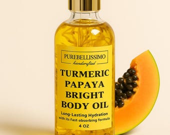 Turmeric Papaya Bright Body Oil | Handmade Hydrating Glow