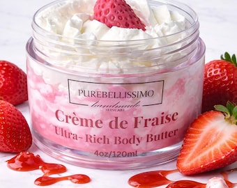 Whipped Shea Body Butter | Deep Moisturizing Body Cream | Dry Skin Relief | Handmade Natural Skincare | Non Greasy Glow