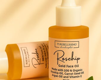 Organic Rosehip Gold Face Oil – Radiant Skin, 30mL