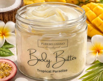 Whipped Shea Body Butter | Deep Moisturizing Body Cream | Dry Skin Relief | Handmade Natural Skincare | Non Greasy Glow