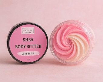 Love Spell Whipped Shea Body Butter – Handmade Natural Skincare, 4oz