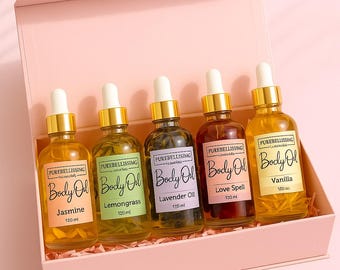 Body Oil Gift Set | Handmade Body Moisturizer, Gift for Her