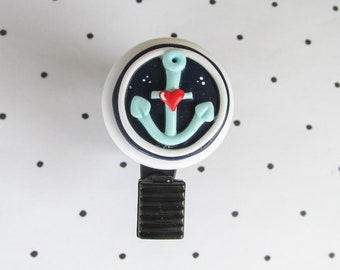 Mini Bike Bell - anchor - 35mm - polymer clay - handmade