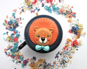 Bike Bell Leo the Lion 55mm Bicycle Parts Bicycle Accessory Polymer Clay