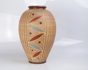 SAWA ceramic floor vase, F. Schwaderlapp, 1950s