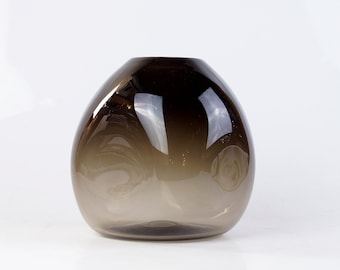 Space Age vase, smoked glass, 1960s