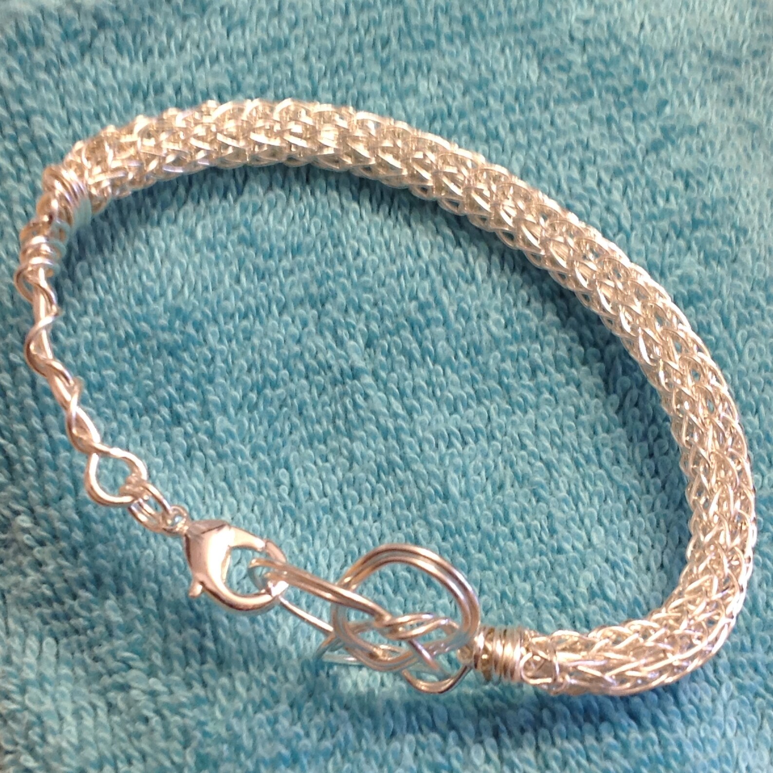 Handcrafted Bracelet Silver Viking weave with Celtic knot Etsy