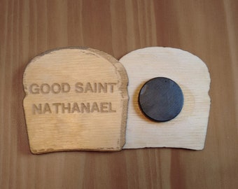 10 Wooden magnets - custom engraved