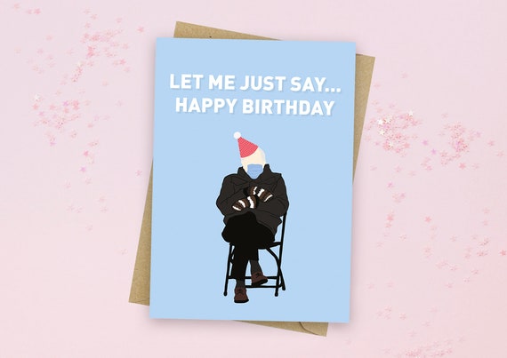 Buy Bernie Sanders Birthday Card Bernie Sanders Card Bernie Online in India - Etsy