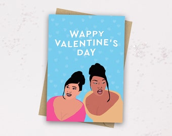 Wappy Valentine's Day Card  - Cardi B Card - WAP Valentine's Card - Valentine's Day Card - Valentine's Card - Megan Thee Stallion