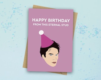 Damon Salvatore Birthday Card | Eternal Stud | Vampire Diaries Card | TVD | Vampire Diaries Birthday Card | Salvatore Brothers Card