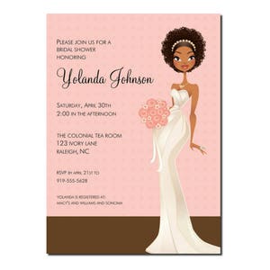 African American Bridal Shower Invitation |  African American Bridal Tea | African American Bridal Brunch | African American Natural Bride