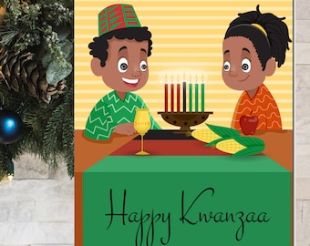 Kids Kwanzaa Holiday Card | African American Holiday Card | Kids Kwanzaa Boxed Set