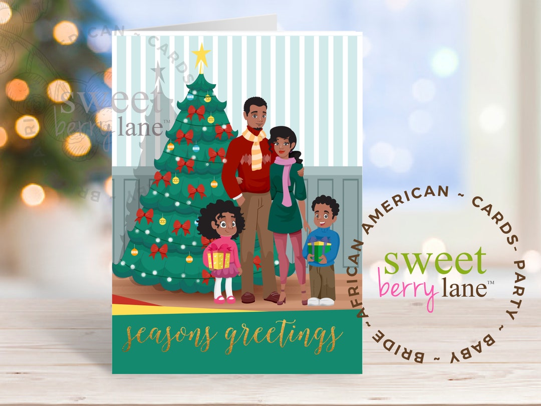 Black Christmas Greeting Cards 