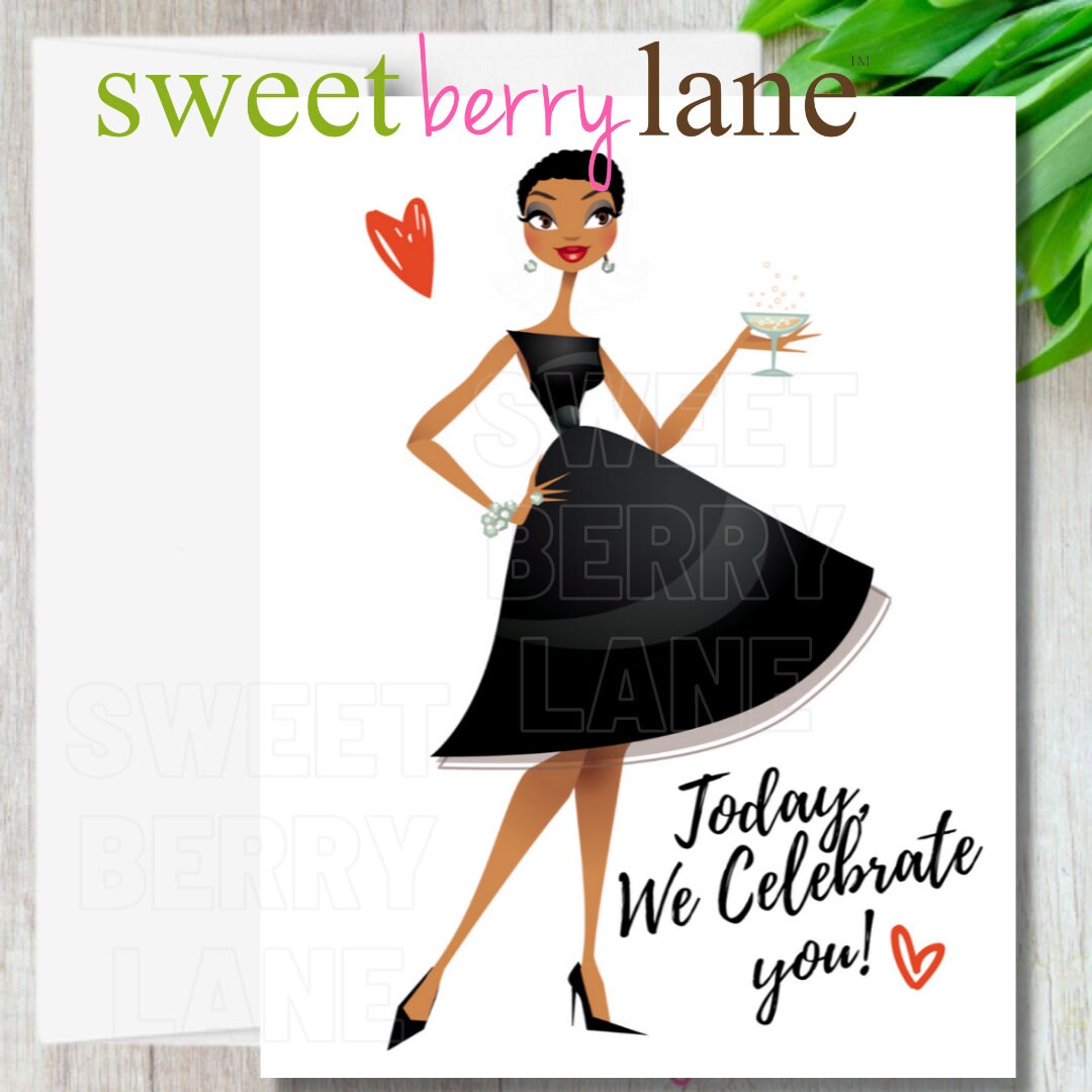 Birthday Day Card for Black Women African American Greeting - Etsy