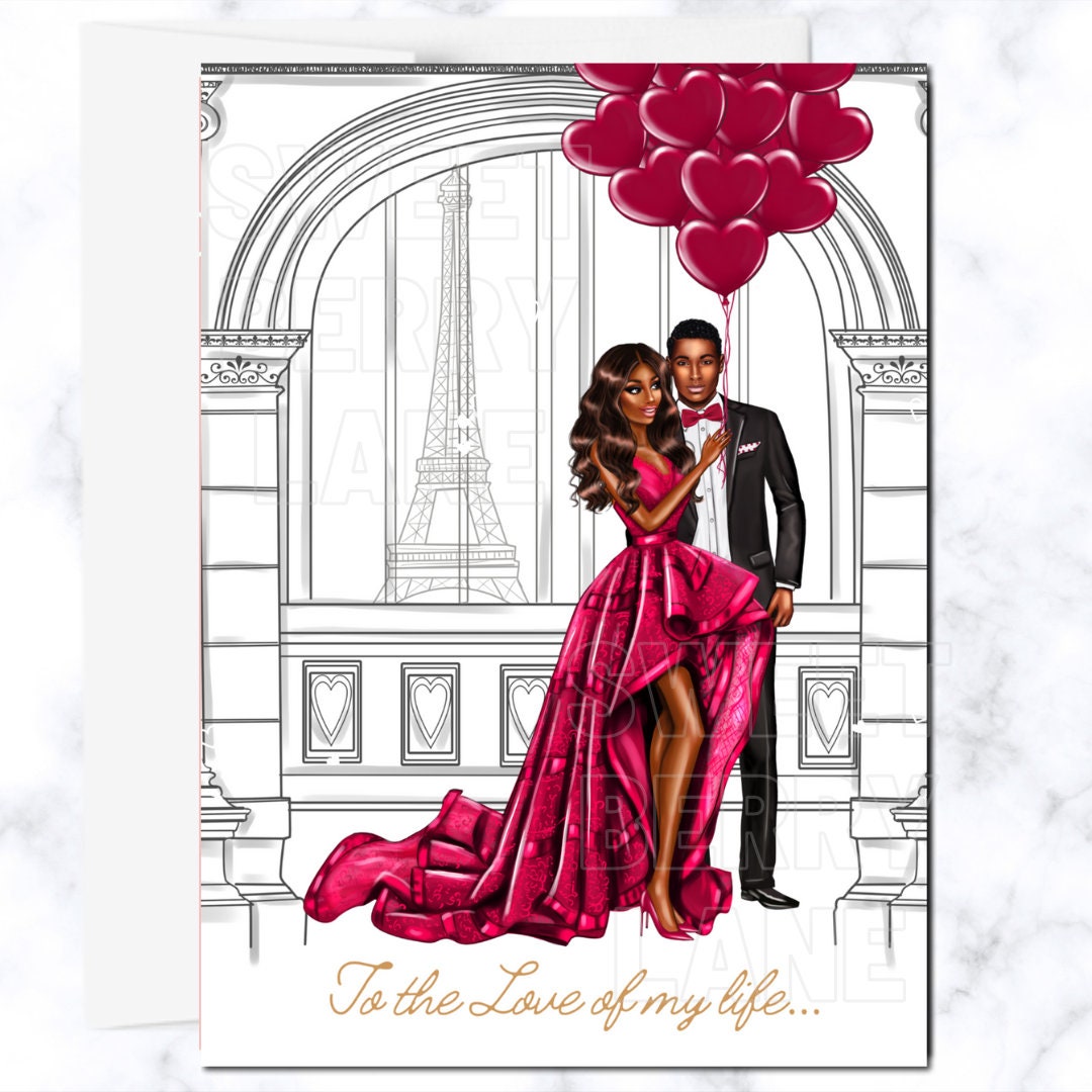 African American Anniversary Card Anniversary Greeting Card for Black