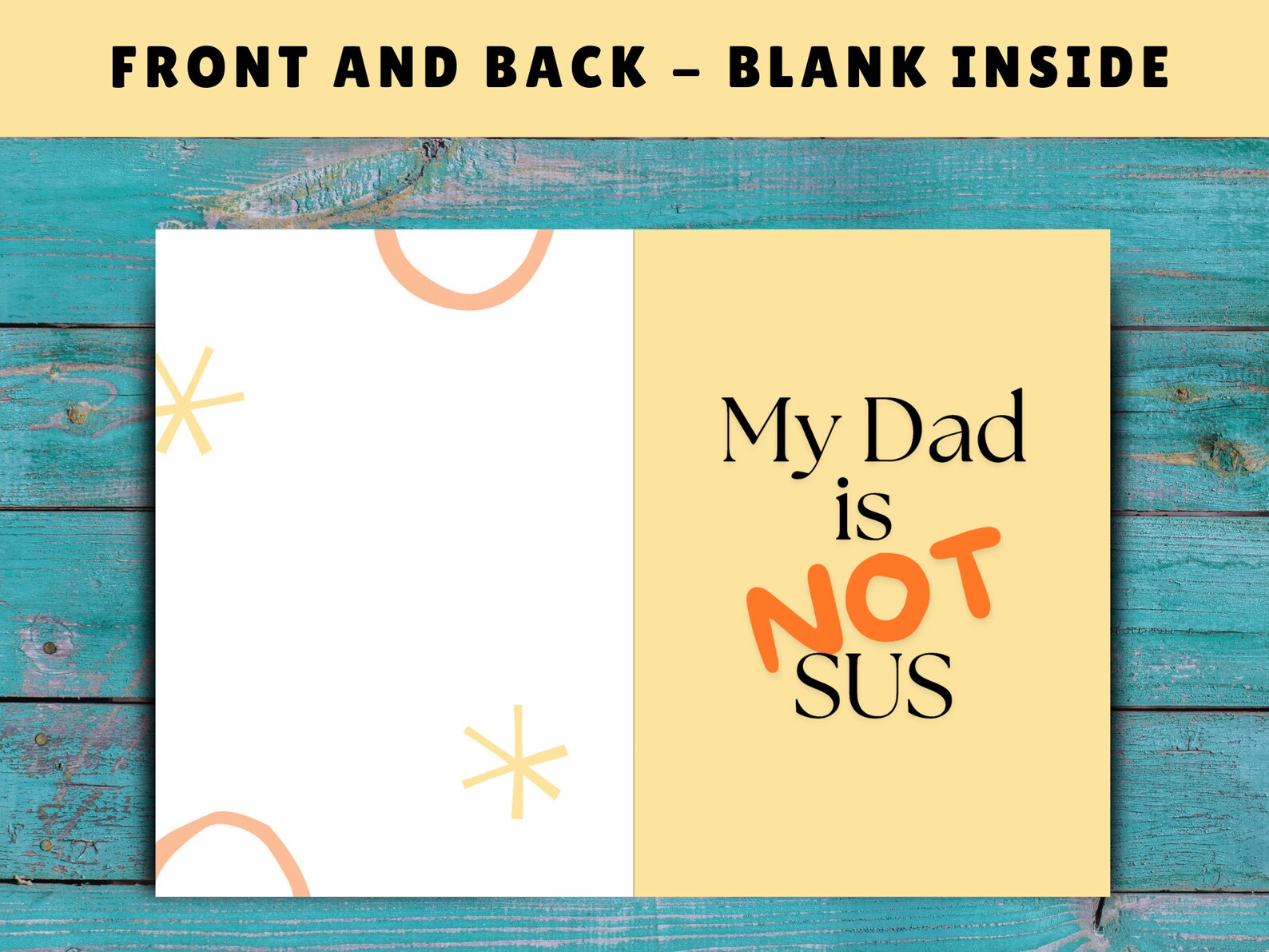 PRINTABLE Fathers Day Card Fun Fathers Day Card Printable Digital Happy ...