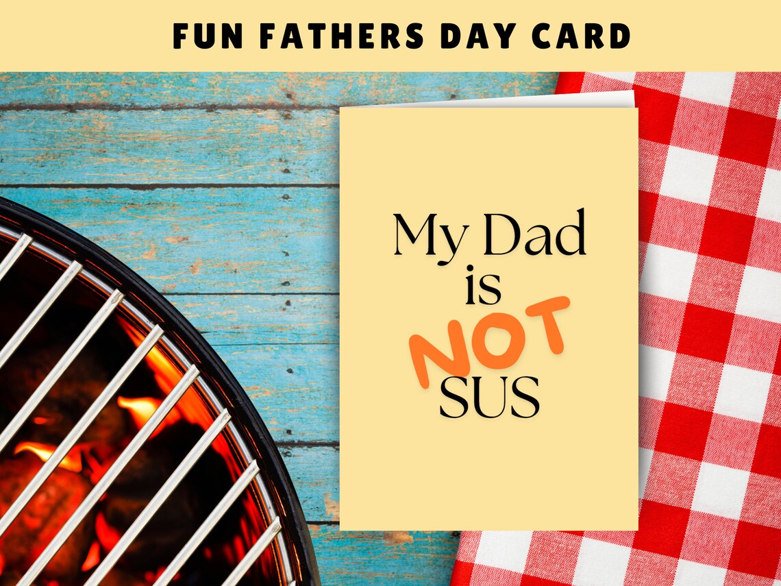 PRINTABLE Fathers Day Card Fun Fathers Day Card Printable Digital Happy ...