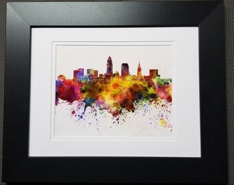 Colorful Cleveland Custom//Big Picture Cleveland//11x14//Framed pic