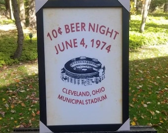 LARGE//10 cent beer night//Beer Night//Cleveland Historical//Municipal Stadium//Big Picture Cleveland//Comes in 3 different sizes!