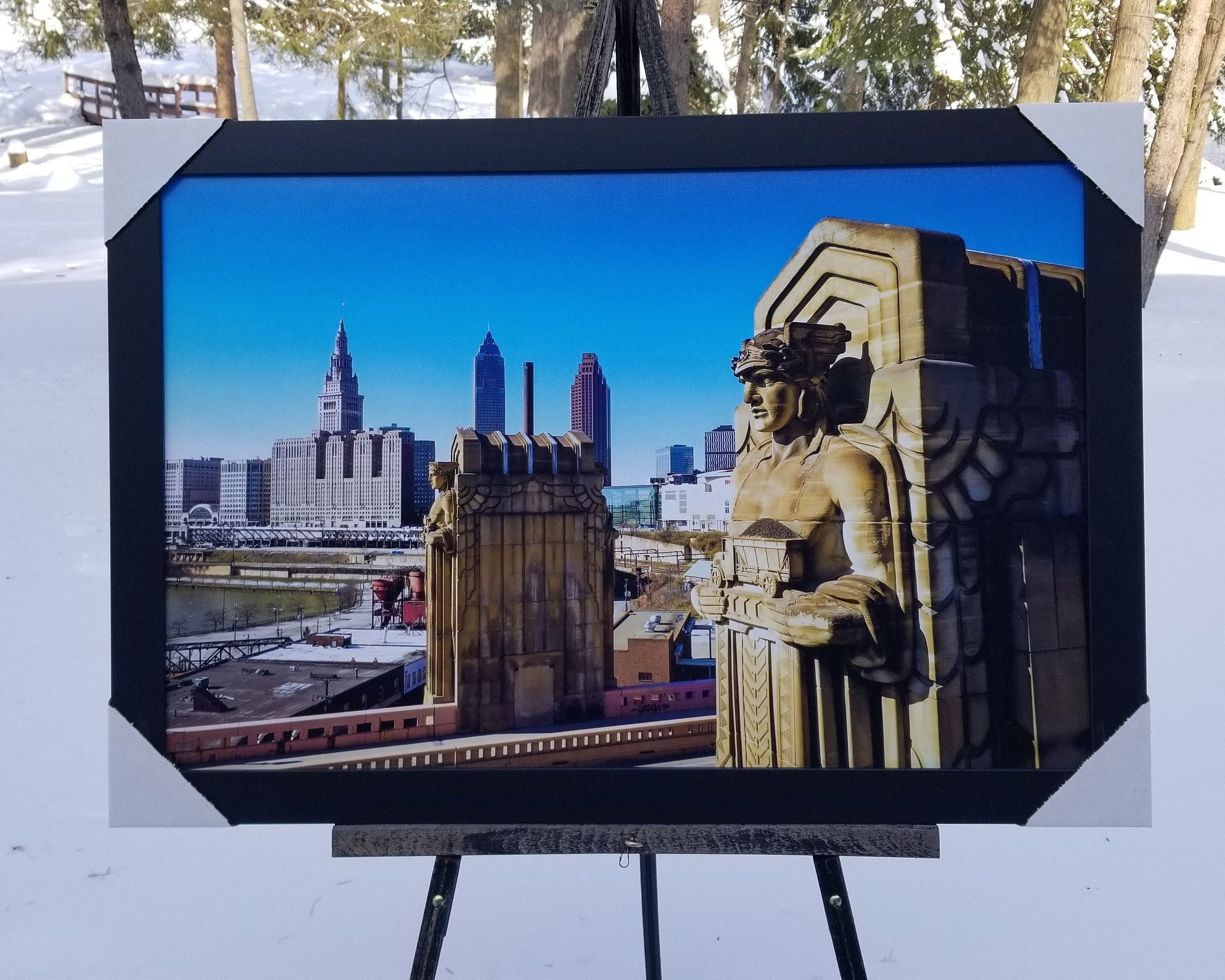 Cleveland Skyline couleur Guardians of Transportation/Big Picture Cleveland//3 tailles différentes