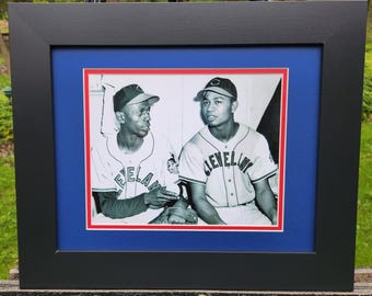 Satchel Paige Larry Doby framed pic//Big Picture Cleveland//11×14