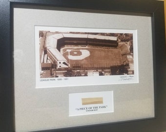 LAST TWO//League Park pic with &quot;Piece of the Park&quot; photo by Jim Ptacek and Big Picture Cleveland collectable 8x10//Last one