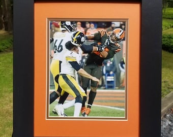 Myles Garrett - Mason Rudolph Framed Photo: Cleveland Browns Football 11x14