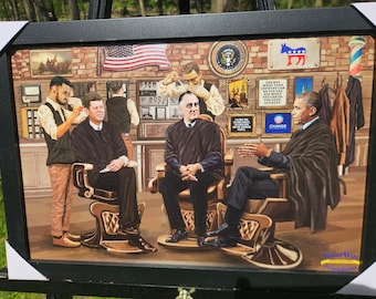 Democrat Barbershop//ObamaHaircut//Big Picture Cleveland//3 different sizes