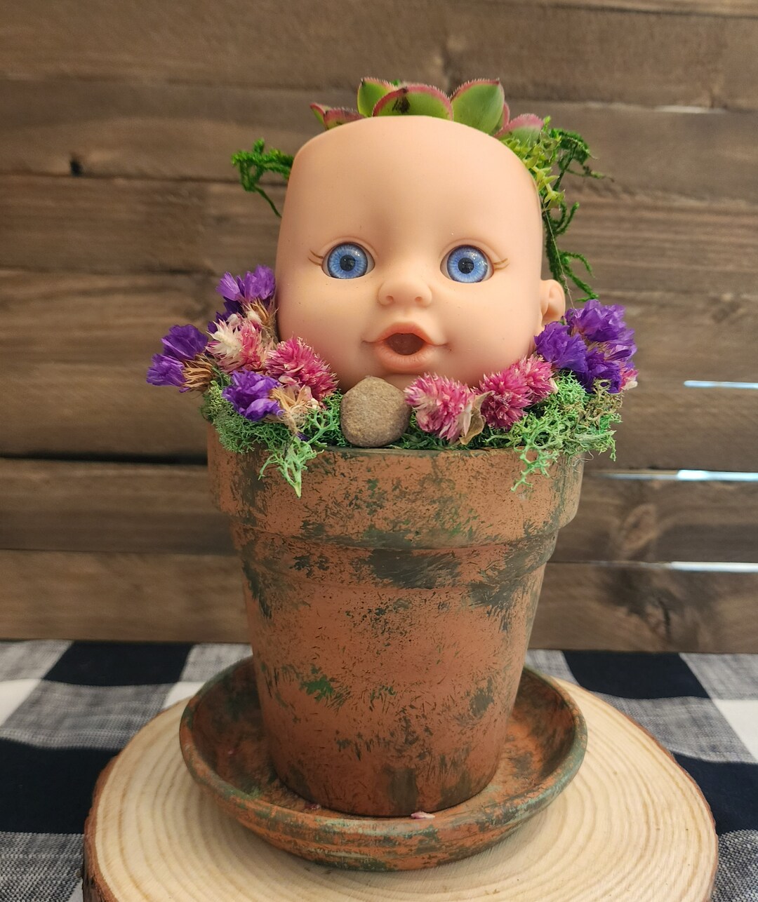 Baby Doll Head Planter Etsy